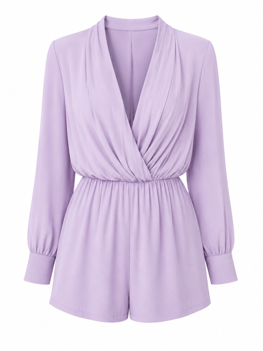 NWT Superdown Kaycie Drape Neck Romper in Lilac - Size S
